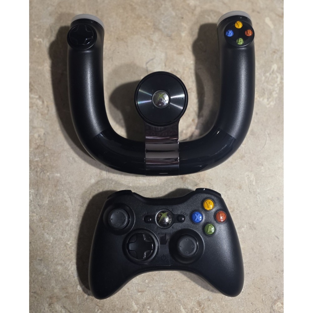 Xbox 360 Bundle - Wireless Controller & Wireless Speed Wheel Steering Controller